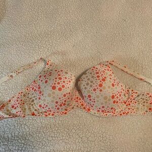 DreamFit Polka Dot Bra in Red and Tan size 42d underwire